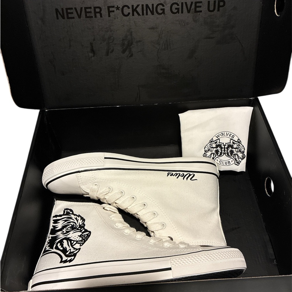 Darc Sport Converse high top limited release white/black Men’s 10 Women’s 12